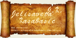 Jelisaveta Kasabašić vizit kartica
